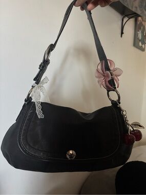 Vintage Coach Soho Pleated Flap Shouler Bag